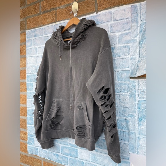 NSF  Destroyed French Terry Hoodie men’s size small - Picture 3 of 14